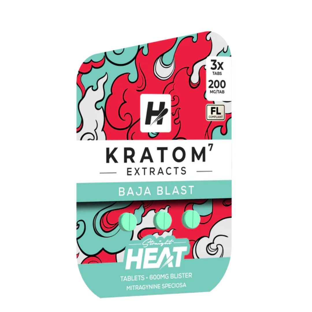 Straight Heat Kratom 600MG 3Pk 30 Tablets