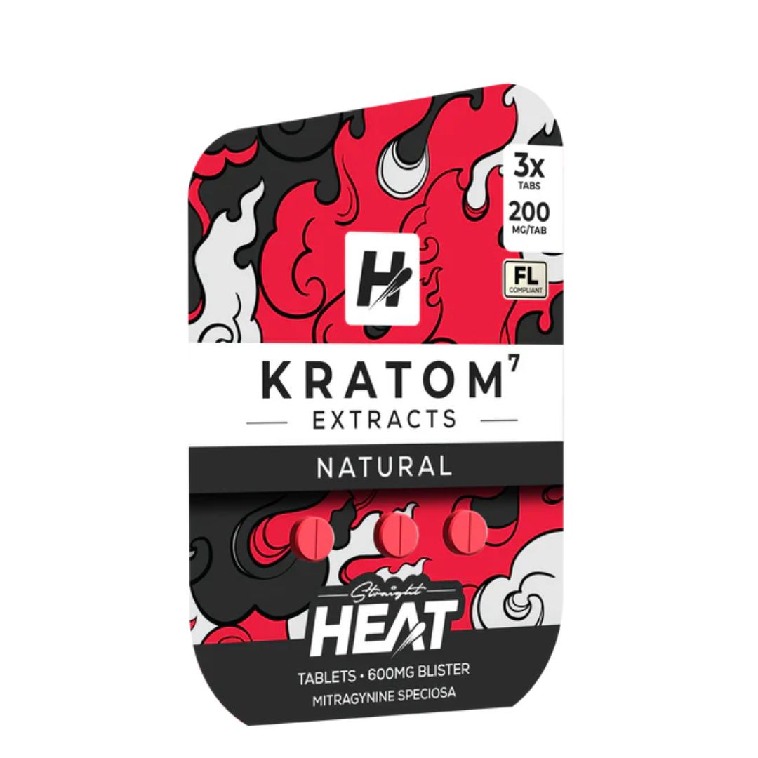 Straight Heat Kratom 600MG 3Pk 30 Tablets